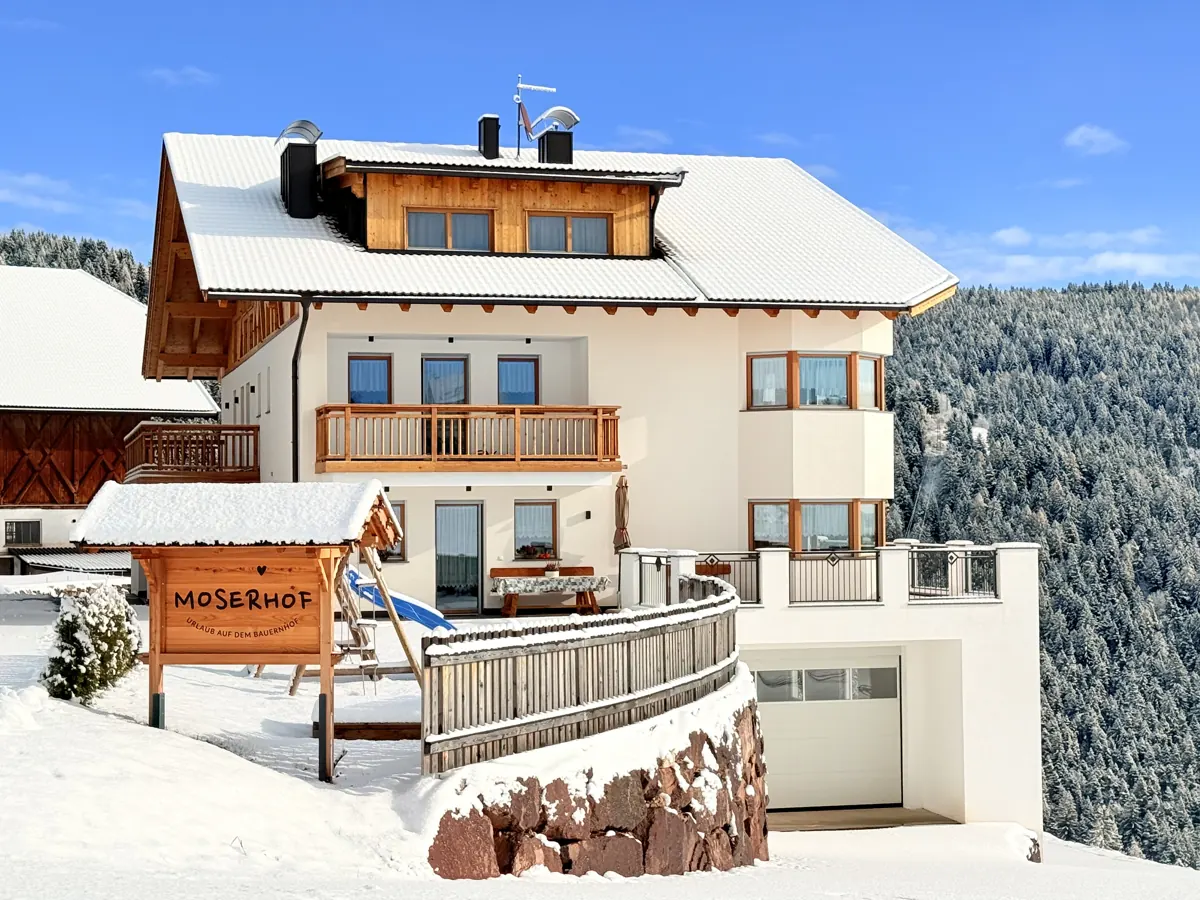 Urlaub auf dem Bauernhof Südtirol: Moserhof winter